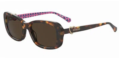 Moschino Love Mol060/s 05l/70 Women's Sunglasses Tortoiseshell Size 55 In Brown