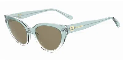 Moschino Love Mol064/s Mvu/70 Women's Sunglasses Blue Size 53
