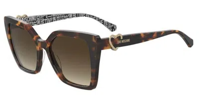 Moschino Love Mol067/s 086/ha Women's Sunglasses Tortoiseshell Size 54 In Brown