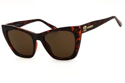 Moschino Love Mol070/s 0086 70 Tortoise/brown In Grey
