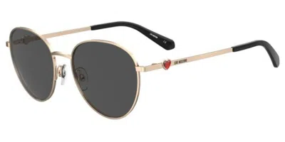 Moschino Love Mol074/s 000/ir Women's Sunglasses Gold Size 55 In Gray