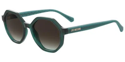 Moschino Love Mol076/s 1ed/ha Women's Sunglasses Green Size 52 In Black