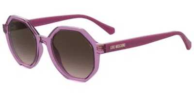 Moschino Love Mol076/s Mu1/ha Women's Sunglasses Purple Size 52