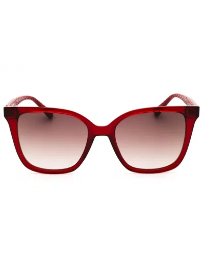 Moschino Love Mol077/s Sunglasses In 0c9a Ha - Red/brown Sf