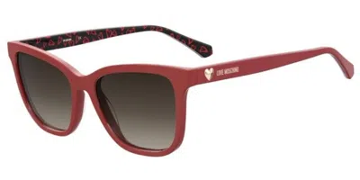 Moschino Love Mol078/s 0hz/ha Women's Sunglasses Red Size 54 In Burgundy