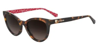 Moschino Love Mol079/s 2vm/ha Women's Sunglasses Tortoiseshell Size 52 In Brown