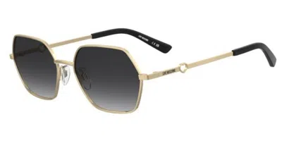 Moschino Love Mol084/s 000/9o Women's Sunglasses Gold Size 56 In Gray