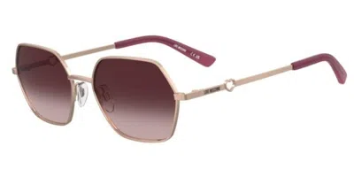 Moschino Love Mol084/s Ddb/uq Women's Sunglasses Gold Size 56