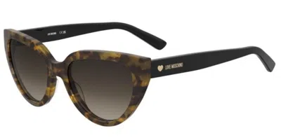 Moschino Love Mol095/s 086/ha Occhiali Da Sole Tartarugatishell Per Donna In Brown