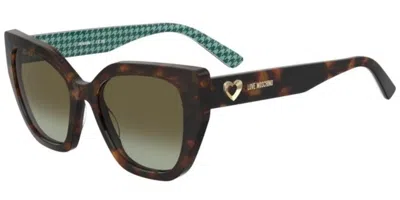 Moschino Love Mol098/s 2vm/bc Women's Sunglasses Tortoiseshell Size 54 In Brown