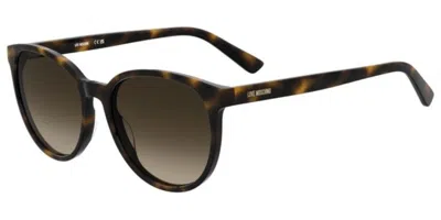 Moschino Love Mol103/s 086/ha Women's Sunglasses Tortoiseshell Size 55 In Brown
