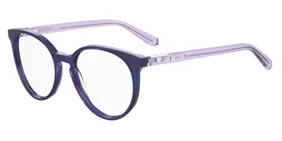 Moschino Love Mol565 Hkz Women's Glasses Purple Size 52 - Free Lenses - Blue Light Block Available In Purple Tortoise