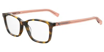 Moschino Love Mol566 05l Occhiali Da Vista Tartarugatishell Per Donna (solo Montatura) In Brown