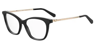 Moschino Love Mol579 807 Women's Glasses Black Size 53 - Free Lenses - Blue Light Block Available In Brown
