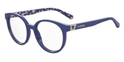 Moschino Love Mol584 Pjp Occhiali Da Vista Blu Per Donna (solo Montatura) In Blue