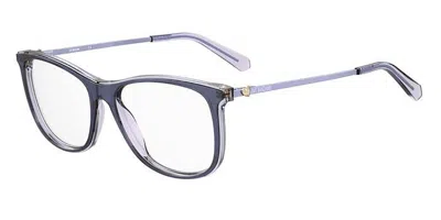 Moschino Love Mol589 Ry8 Women's Glasses Purple Size 55 - Free Lenses - Blue Light Block Available In Metallic
