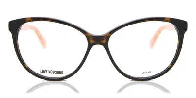 Moschino Love Mol591 086 Occhiali Da Vista Tartarugatishell Per Donna (solo Montatura) In Brown