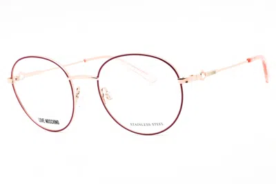 Moschino Love Mol613 Round Metal Frame Eyeglasses In Gold