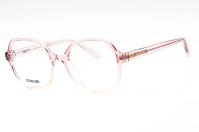 Moschino Love Mol616 Round Frame Eyeglasses In Pink