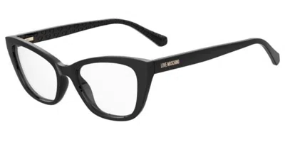 Moschino Love Mol636 807 Women's Glasses Black Size 52 - Free Lenses - Blue Light Block Available