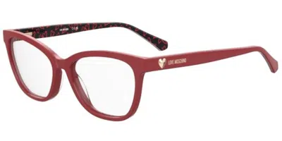 Moschino Love Mol639 0hz Women's Glasses Red Size 54 - Free Lenses - Blue Light Block Available