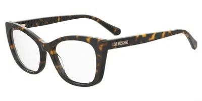Moschino Love Mol644 Women's Glasses, Tortoiseshell, Size 53 In Brown