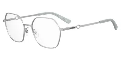 Moschino Love Mol650 010 Women's Glasses Silver Size 55 - Free Lenses - Blue Light Block Available In Gold