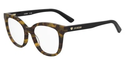 Moschino Love Mol654 086 Occhiali Da Vista Tartarugatishell Per Donna (solo Montatura) In Blue