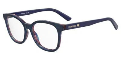 Moschino Love Mol655 Pjp Occhiali Da Vista Blu Per Donna (solo Montatura)