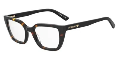Moschino Love Mol656 086 Occhiali Da Vista Tartarugatishell Per Donna (solo Montatura) In Brown