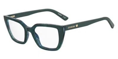 Moschino Love Mol656 1ed Occhiali Da Vista Verdi Per Donna (solo Montatura) In Green