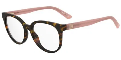 Moschino Love Mol658 086 Occhiali Da Vista Tartarugatishell Per Donna (solo Montatura) In Brown