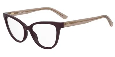Moschino Love Mol659 0t7 Occhiali Da Vista Purple Per Donna (solo Montatura) In Black