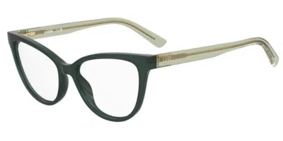 Moschino Love Mol659 1ed Occhiali Da Vista Verdi Per Donna (solo Montatura) In Black