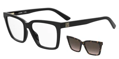 Moschino Love Mol661/c With Clip-on 581/ha Women's Glasses Black Size 54 - Free Lenses - Blue Light Block Availabl