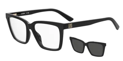 Moschino Love Mol661/c With Clip-on 807/ir Occhiali Da Vista Neri Per Donna (solo Montatura) In Black