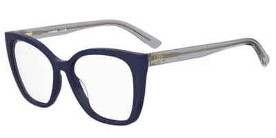Moschino Love Mol670 Pjp Women's Glasses Blue Size 55 - Free Lenses - Blue Light Block Available