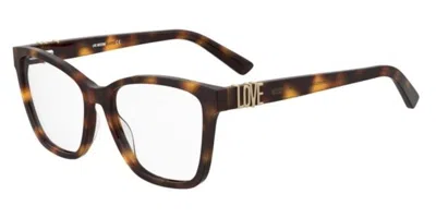 Moschino Love Mol674 Women's Glasses, Tortoiseshell, Size 55 In Brown