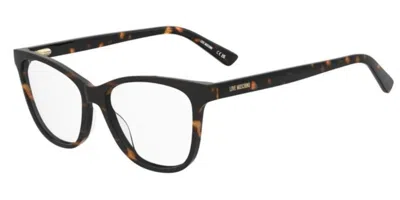 Moschino Love Mol680 Women's Glasses, Tortoiseshell, Size 53 In Brown