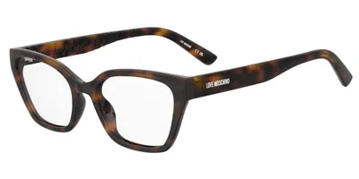 Moschino Love Mol687 Wr9 Women's Glasses Tortoiseshell Size 53 - Free Lenses - Blue Light Block Available In Brown