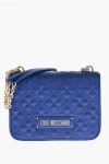 Moschino Love  Faux Leather Quilted Shoulder Bag With Lm-logo