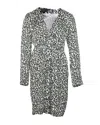 Moschino Love  Leopard Print Dress In Black And White Viscose In Multi