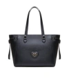 Moschino Love Saffiano Faux Leather Tote Bag In Black