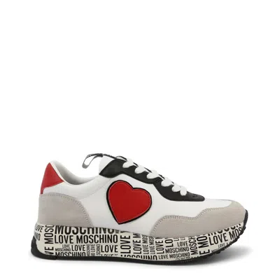 Pre-owned Moschino Love  Women Logo Sole Running Sneakers Style Ja15314g1die4_10b White