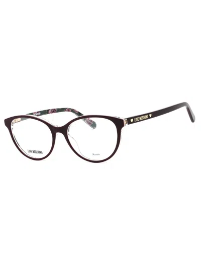 Moschino Love Oval Eyeglasses For Women In Black