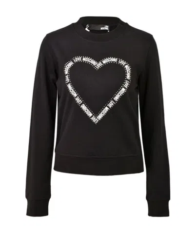 Moschino Love Pattern Sweater In Black