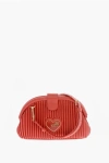 Moschino Love Pleated Faux Clutch With Removable Shoulder Strap