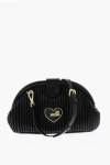 Moschino Love Pleated Faux Leather Mini Bag