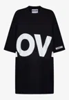Moschino Love Printed Oversized Dress In Black