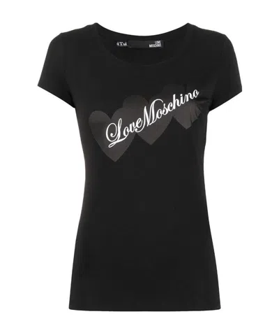 Moschino Love Printed T-shirt In Black